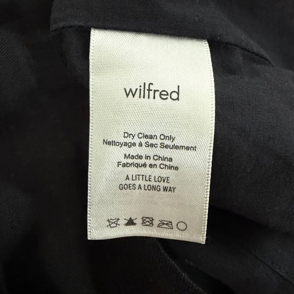 Aritzia Wilfred Rosemond Black Square Neck Mini Dress A-Line with Pockets Size 4 - Picture 9 of 10